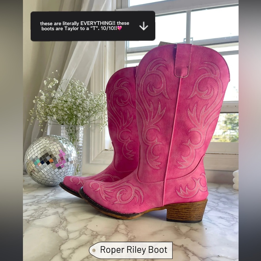 viral pink cowgirl boots 🩷👢